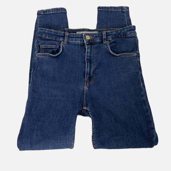 Zara Women’s Trafulac Denim Makers Skinny Jeans High Rise Size 8 Blue - Picture 3 of 9